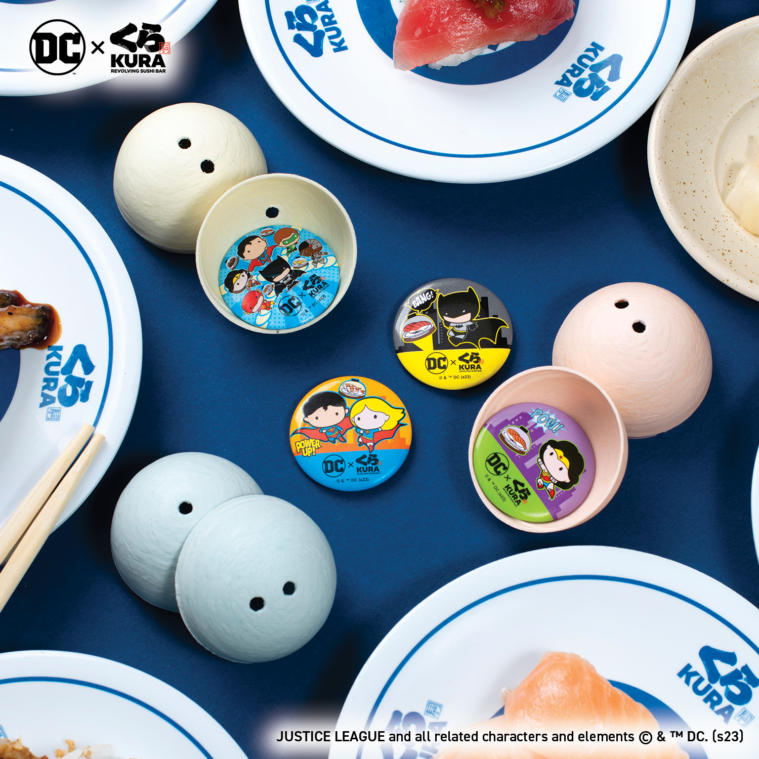 Photo by Emily J. Davis_DC x Kura Sushi Bikkura Pon Prize Collection_Can Badges_1