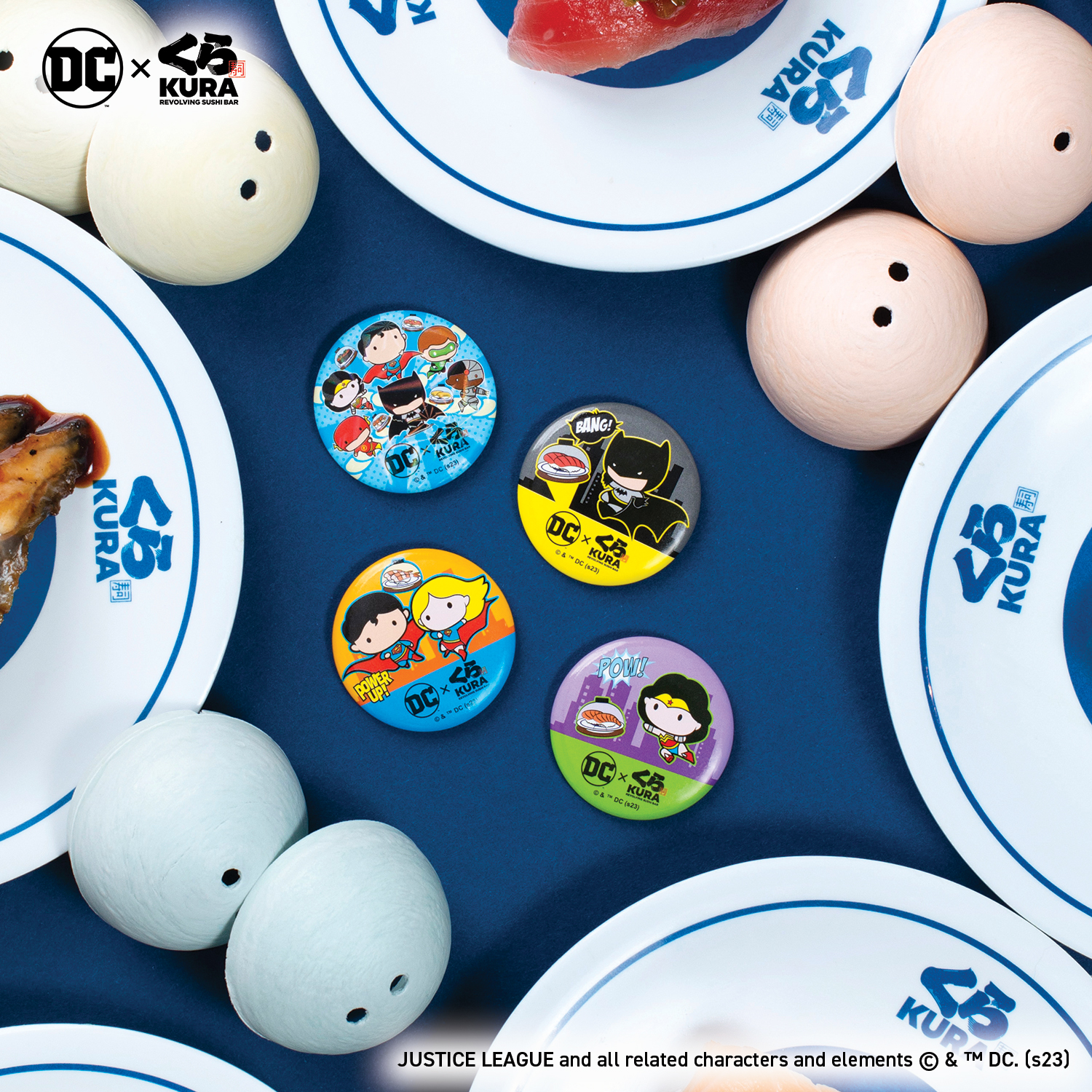 Photo by Emily J. Davis_DC x Kura Sushi Bikkura Pon Prize Collection_Can Badges_2