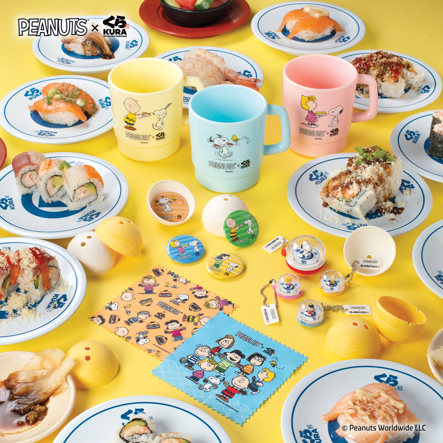 Photo by Emily J. Davis_Peanuts x Kura Sushi Bikkura Pon Prize Collection with 3-piece Cup Set