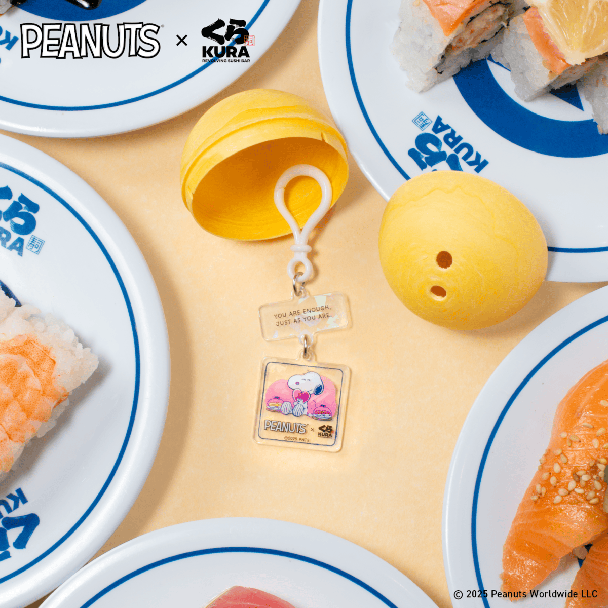 Peanuts x Kura Sushi Bikkura Pon Series 2 Prize Collection_Snoopy Acrylic Charm_1