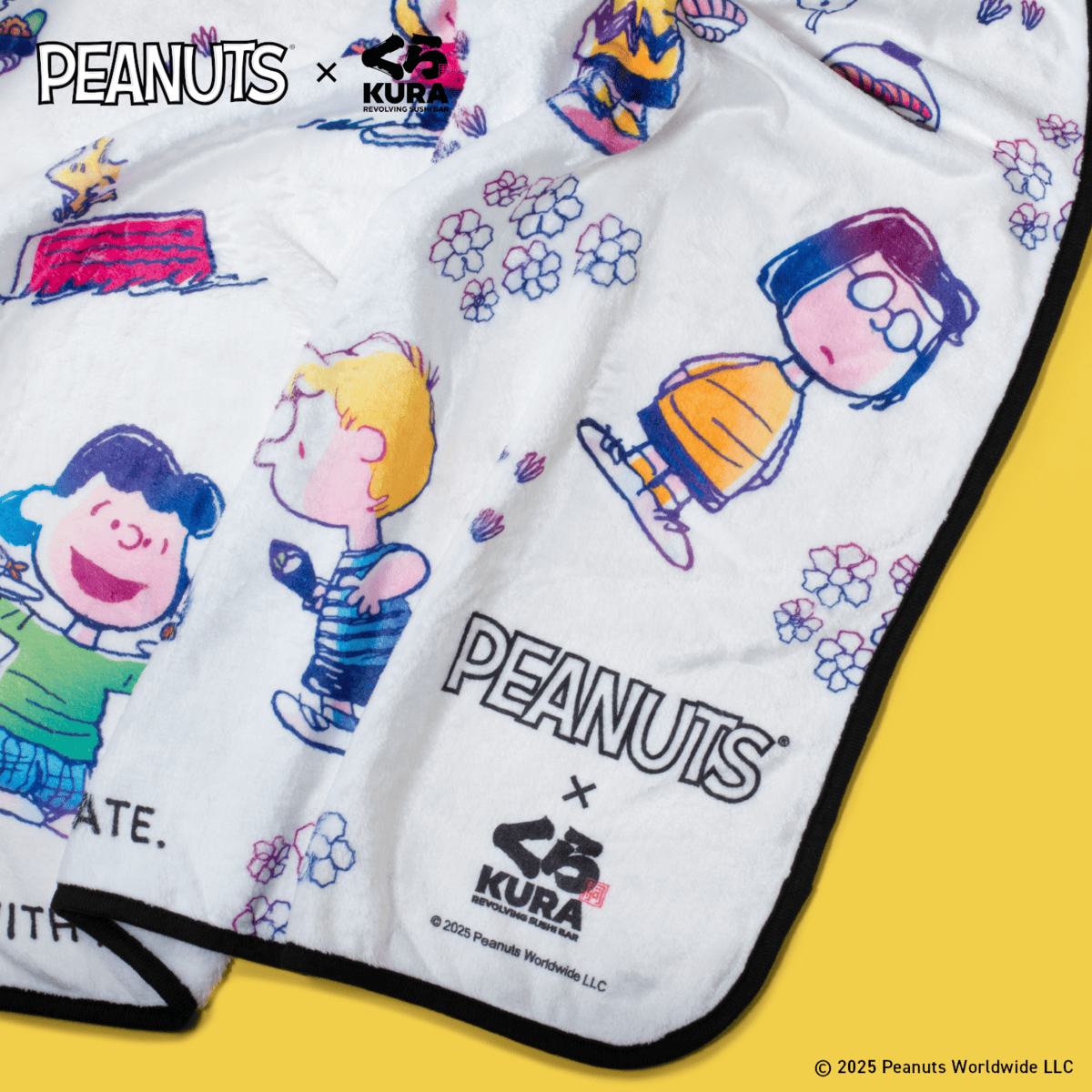 Peanuts x Kura Sushi Snuggle Blanket_2